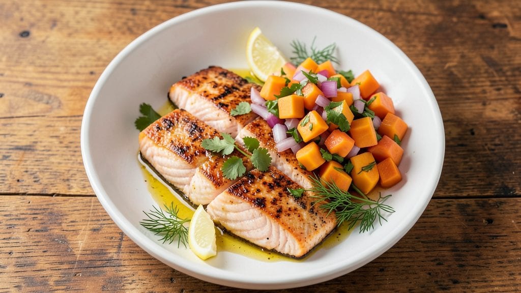 Baked Salmon With Mango Salsa Recipe: Tropical Brightness Meets Flaky Fish