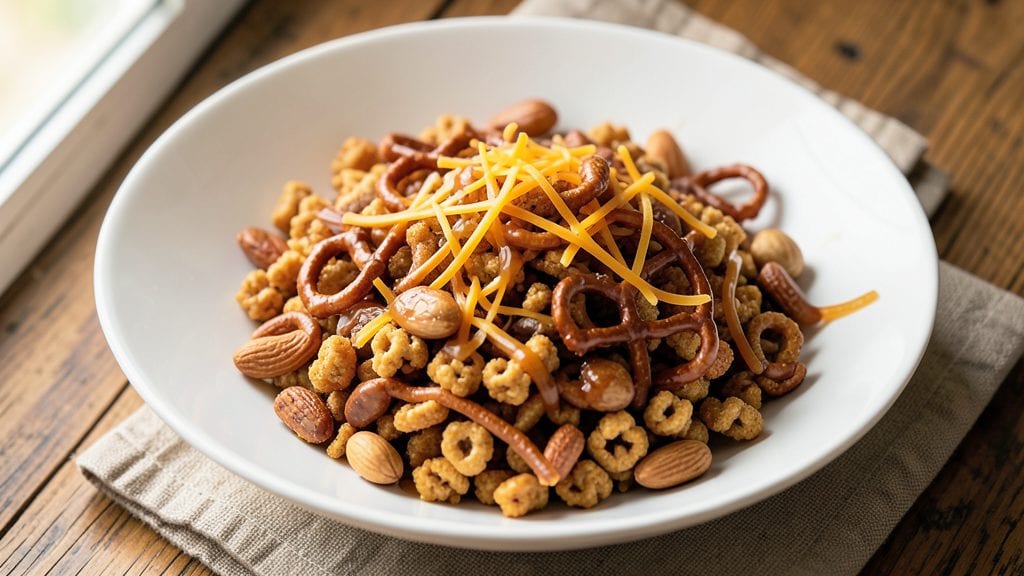 Betty Crocker Chex Mix Recipe: Crunchy Cheese, Pretzel, and Nut Trio in 10 Minutes